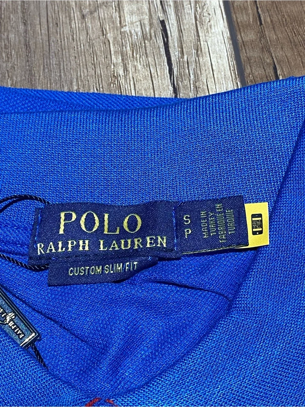Polo Ralph Lauren Blue Paris Quarter Button Up Polo Shirt Short Sleeve NWT
